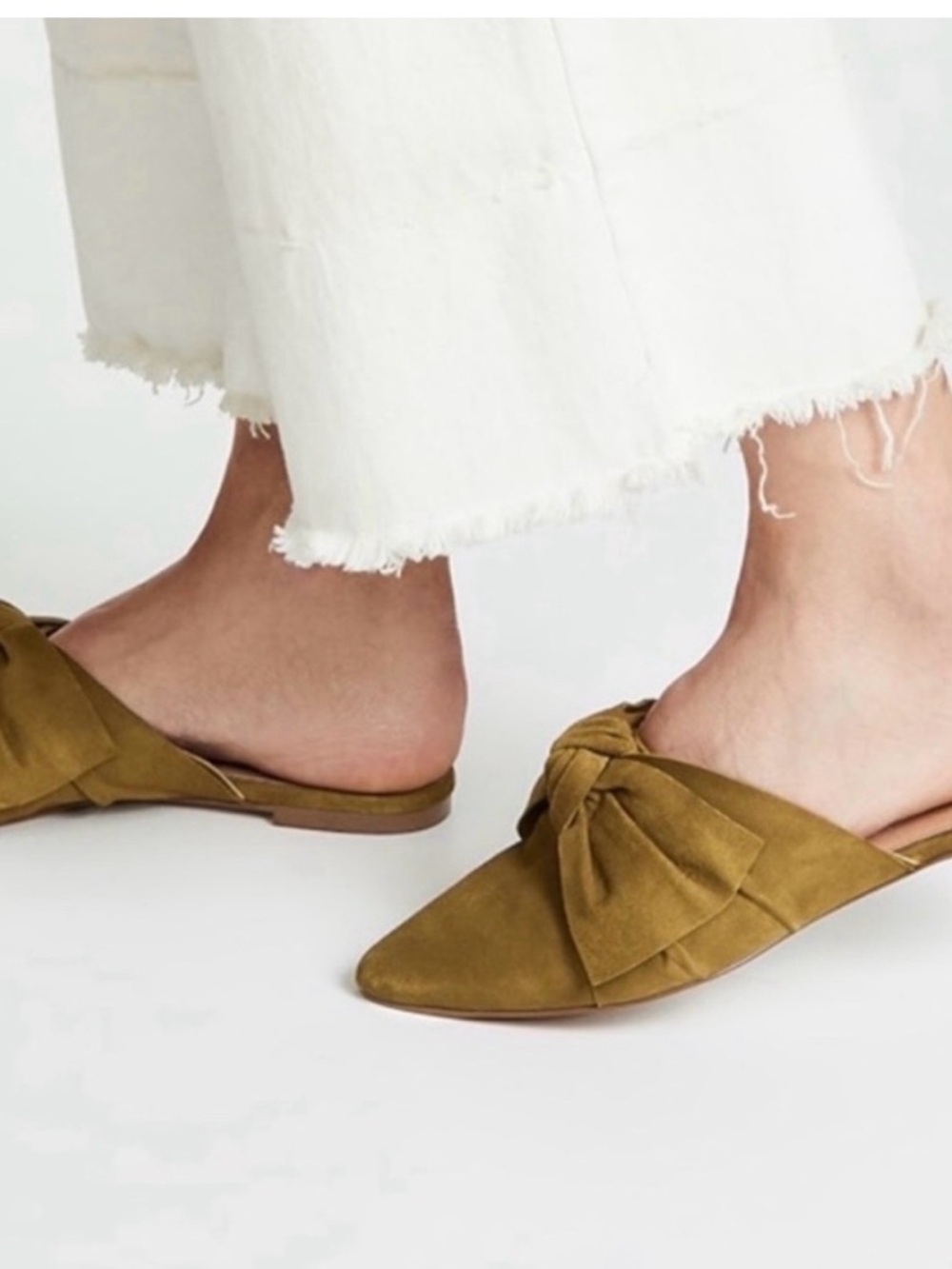 Madewell The Remi Mule in Olive Suede size 9.5